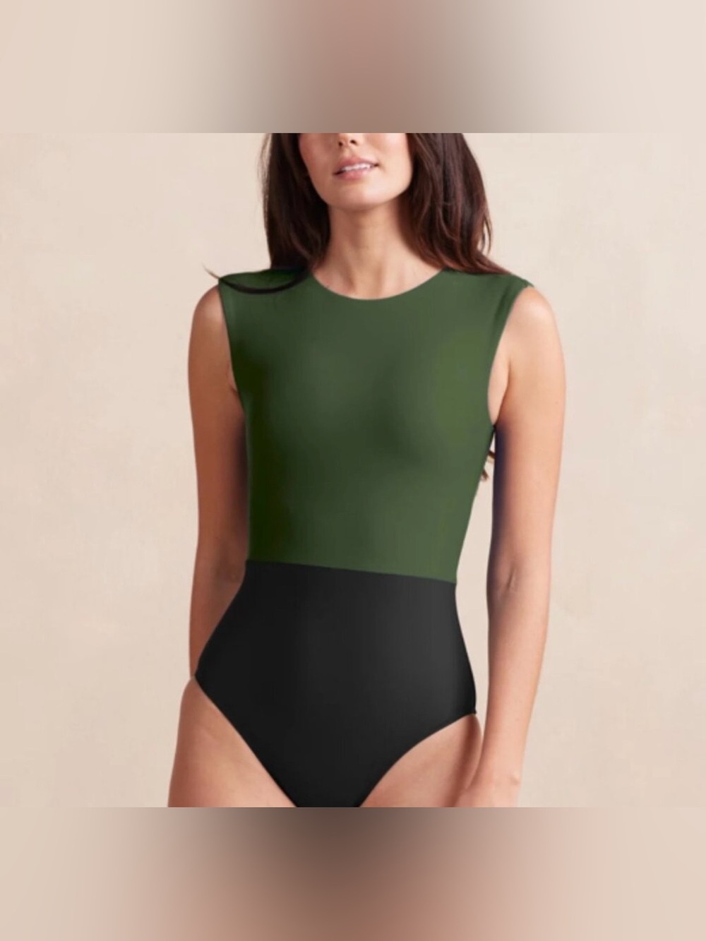 summersalt The Surf Chocolate Brown + Black, Swimsuit, Size 8